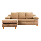 Sofa Esquinero 3 Cuerpos Pana Placa Soft Premium Living