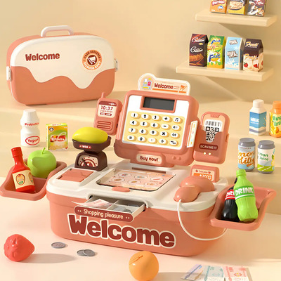 Zling Juego De Juguetes De Cajas Registradoras Para Niños 46 Pieza Roja Caja Registradora Juguete De Infantil Juego Niños Y Niñas | Meses sin interés