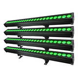 4x Ribalta Led Outdoor Rgbw 24x12w Pixel Quadriled 4n1 Ip67