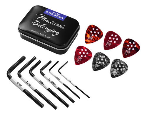 Práctico Kit De Herramientas Para Guitarra, Incluye 6 Llaves