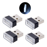 4 Lámparas Interiores Usb Blancas Automóvil, Luces Le...