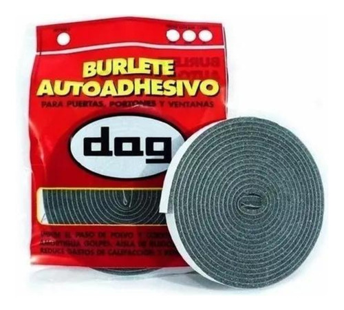 Burlete Autoadhesivo Dog - 15 X 15 Mm - De 5 Metros