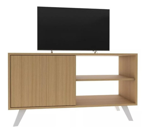 Mueble Mesa Rack Tv Nordico Escandinavo Puerta Estantes 1.20