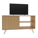 Mueble Mesa Rack Tv Nordico Escandinavo Puerta Estantes 1.20