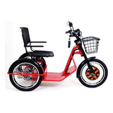 Triciclo Elétrico 800w Com Cadeira Giratória - Vermelho