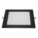 Painel Embutir Alumínio 12w Bivolt Led Blumenau Preto 4100k