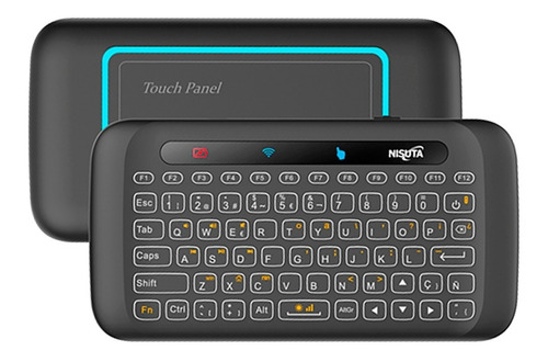 Teclado Inalambrico Smart Tv Nisuta Retroiluminado Pad Mini