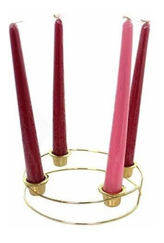 Roman Inc Metal Corona De Adviento De Navidad Candelabro Con