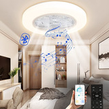 Ventilador De Techo Luz Dimmable Con Control Remoto Y App 