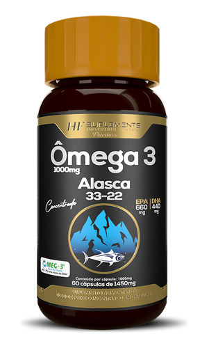 Omega 3 Importado Alasca 33/22 1450mg Hf Suplements