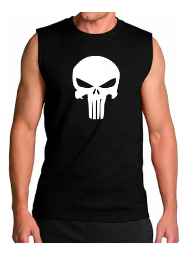 Playera Gym Punisher Moda Comoda Sin Mangas Envío Gratis