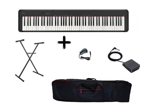 Teclado Casio Cdp-s110bk + Pie + Funda + Fuente + Pedal