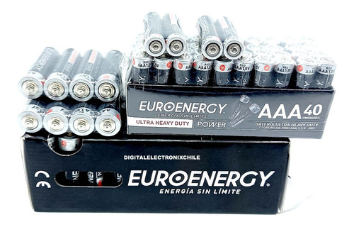 Pack Euroenergy Triple Aaa Y Doble Aa Zinc Total 80 Unidades