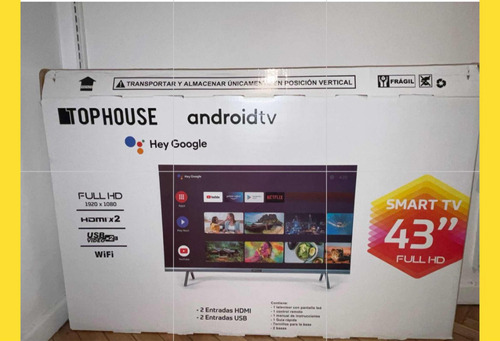 Televisor Top House Smart Tv 43  Led 1920x1080 Hdmi Hdr Usb.