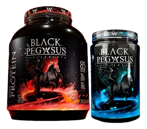 Creatina Monohidratada + Proteína 100% Whey Black Pegasus