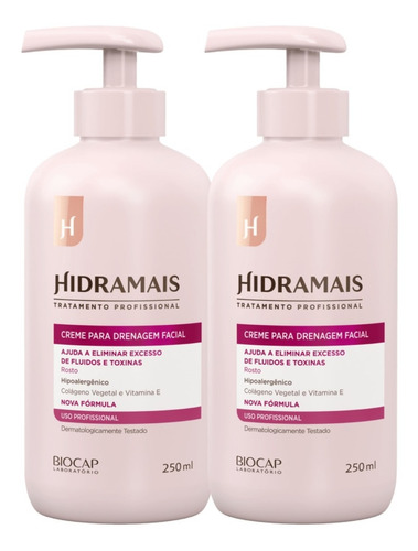 Kit 2x Creme De Drenagem Facial Hidramais 250ml