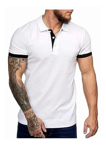 Playera Polo Hombre Slim Fit Manga Corta Moda Casual