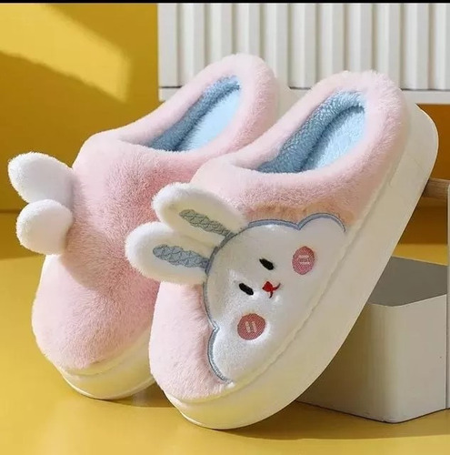 Pantufa 3d Infantil Sola Emborrachada Formato Nuvem