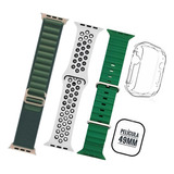 Kit 3 Pulseiras Smartwatch S9 Ultra W69 49mm Pelicula +case Kit Kit 01