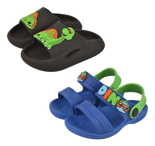 Papete Infantil Menino Dino E Chinelo Masculino Infantil