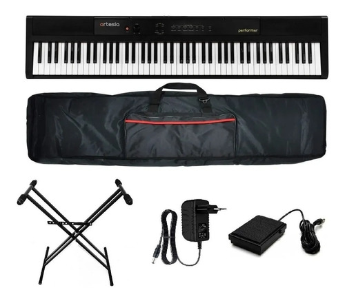 Kit Completo Piano Electrico 88 Notas Artesia Performer 