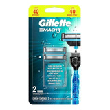 Cartuchos Máquina Afeitar Gillette Mach3 Aqua Grip 3pzs