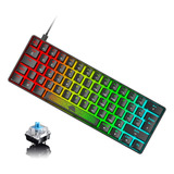 Teclado Gamer De Membrana Mecánica Ziyoulang K61 60%