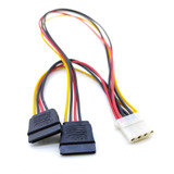 Cabo Y Adaptador 1 Ide Molex Para Fêmea 2 Sata Femea 