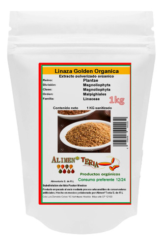 Linaza Golden En Polvo 1kg Orgánica