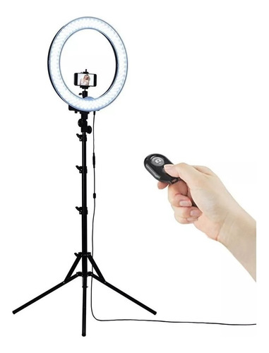 Ringlight Tipé Celular Hing Light 26 Cm Microfone De Lapela