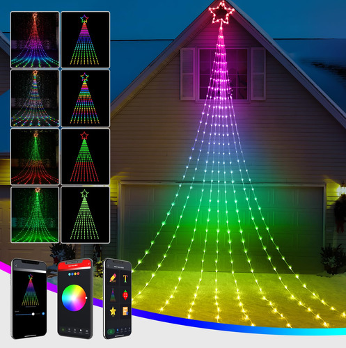 Decoraciones De Navidad Al Aire Libre Inteligentes, 344 Led