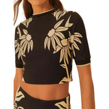 Blusa Cropped Farm Tropical Surreal