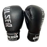 Luva Boxe Muay Thai Preta 12oz Injetada Profissional Pulser