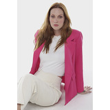 Blazer Feminino Alfaiataria Longo Sob Rosa