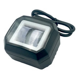 Faro Auxiliar Led C/lupa Cuadrado Led Rojo, Luz Blanca Fija