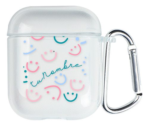 Funda Para AirPods Caritas Felices Para Mujer Con Nombre