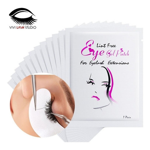 100 Parches Hidrogel Extensiones Lift De Pestañas Vivi Lash