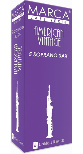 Caña American Vintage Para Saxofon Soprano 3 Bb Av330  