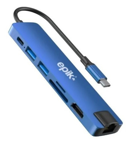 Adaptador Hub Multipuertos Usb Hdmi Tarjetas Sd Rj45 Usb C 