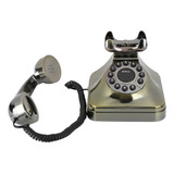 Teléfono Fijo Vintage De Bronce Envejecido De Alta Definició