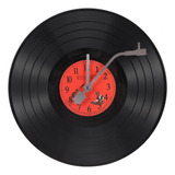 Zoypar Reloj De Pared Con Disco De Vinilo Negro Musical, Fun