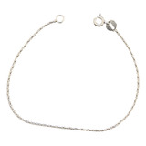 Pulsera Maciza Fina Forcet 18cm Plata 925