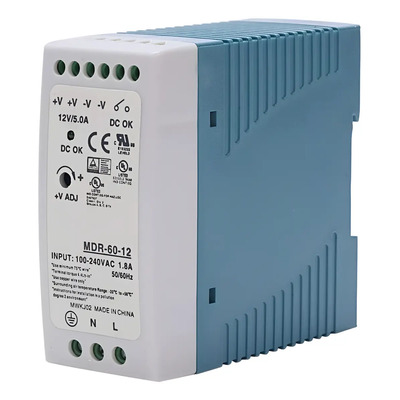 Fuente Alimentación Industrial Riel Din Plc 12vcd 60w 5a | Envío gratis