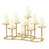 Candelabro De 9 Pilares Para Chimenea - Soporte De Velas De 