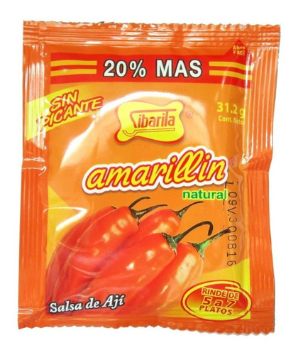 Amarillin 31.2 Gr Sin Picante Sibarita Producto Peruano