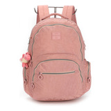 Mochila Costas Bolsa Notebook Crinkle Tactel Up4you Nude