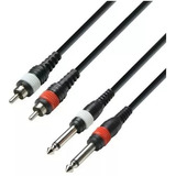 Cable 2 Plug 6.3mm Mono A 2 Rca Estereo Audio De 3 Metro