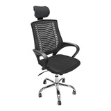 Silla De Escritorio Moblihouse Gerencial Promo Plus Ergonómica  Negra Con Tapizado De Mesh