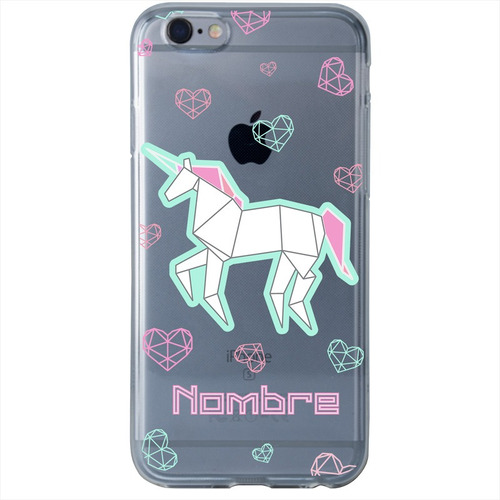 Funda Para iPhone Unicornios Personalizada Con Nombre