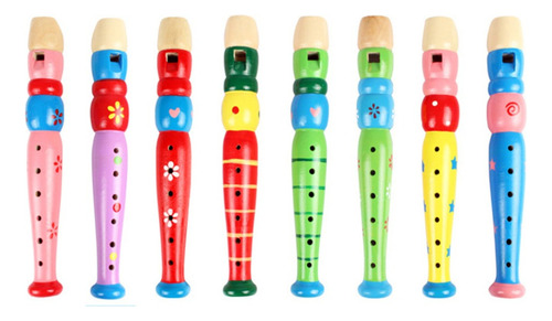 Flauta De Madera Infantil Instrumento Musical De Juguete